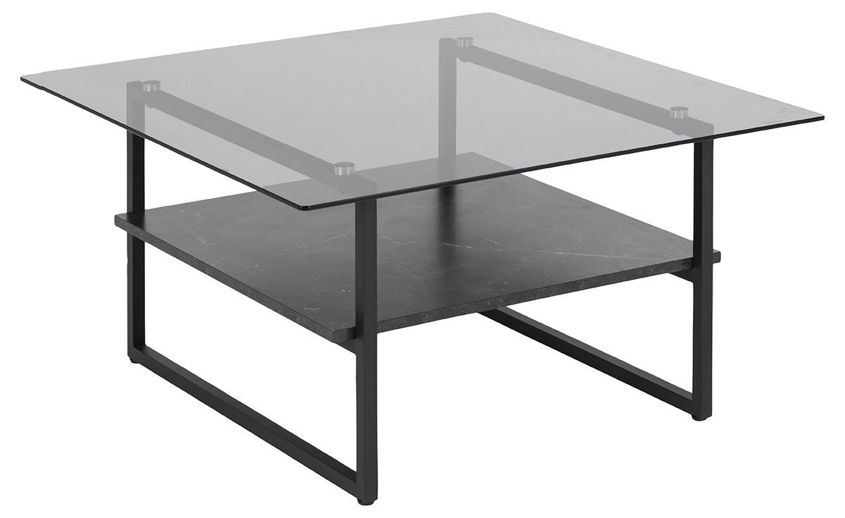 Table-de-salon-Okaya-89403-plateau-verre-etagere-melamine-decor-marbre-noir-pieds-metal-noir-80cm-01