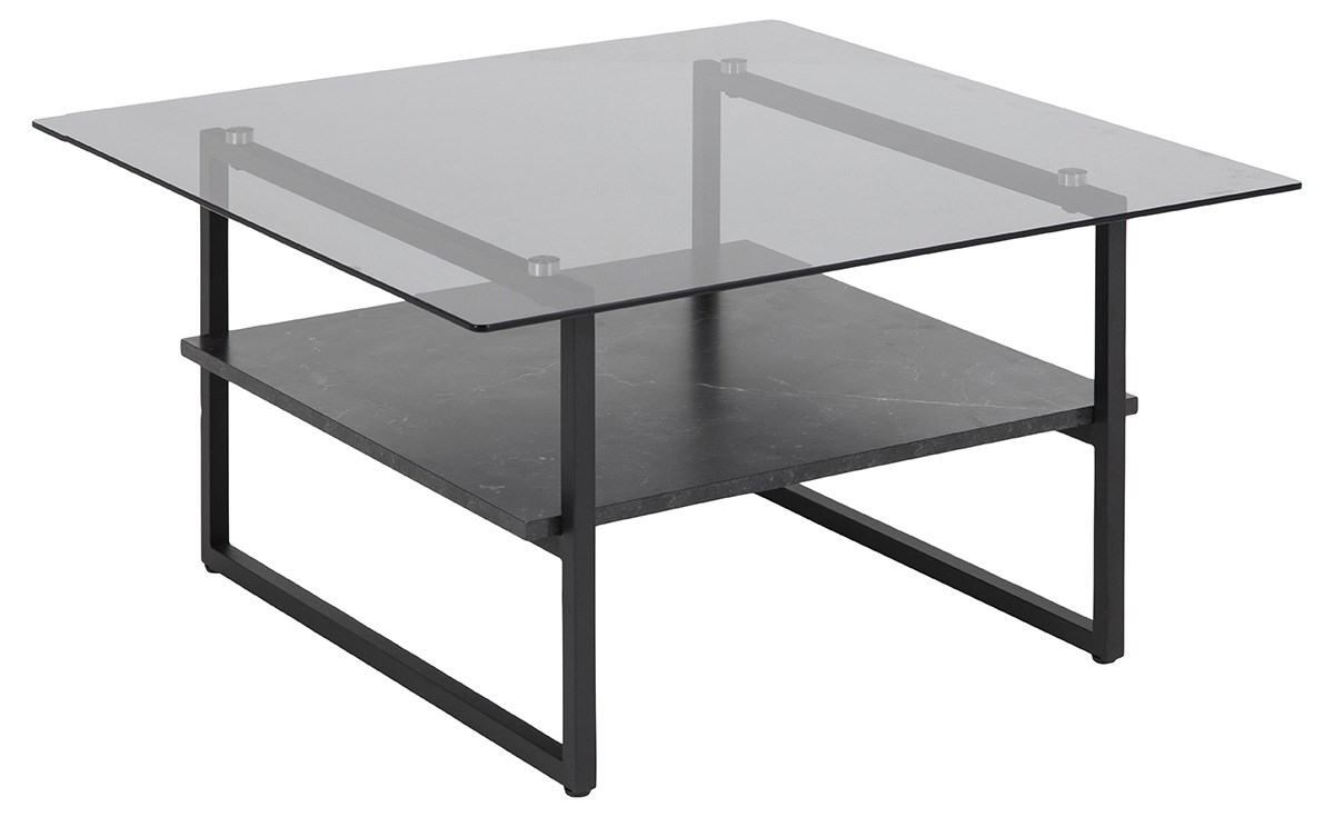 Table-de-salon-Okaya-89403-plateau-verre-etagere-melamine-decor-marbre-noir-pieds-metal-noir-80cm-01