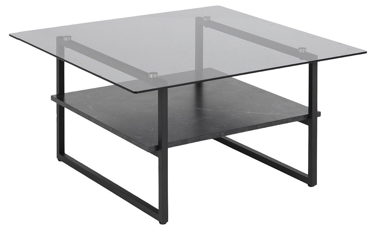 Table-de-salon-Okaya-89403-plateau-verre-etagere-melamine-decor-marbre-noir-pieds-metal-noir-80cm-01