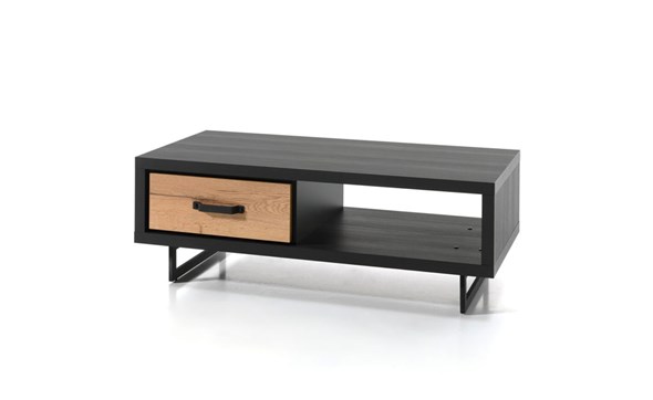 Table-de-salon-Spider-1niche-1tiroir-decor-halifax-golden-brown-brun-130cm-Comodi-Living