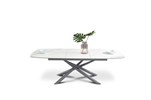 Table-extensible-Escape-B-plateau-ceramique-blanc-veine-pieds-gris-180-240cm-ambi-Comodi-Living