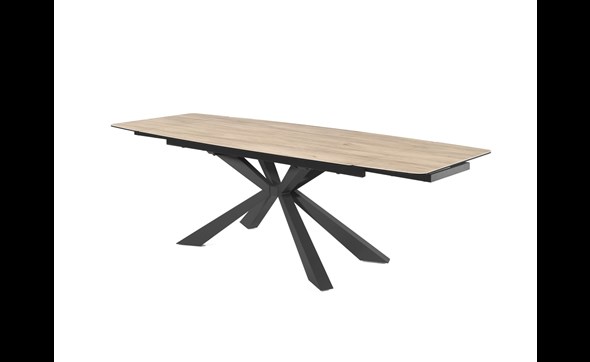 Table-extensible-Maddox-plateau-ceramique-pieds-X-metal-wood-02-Comodi-Living