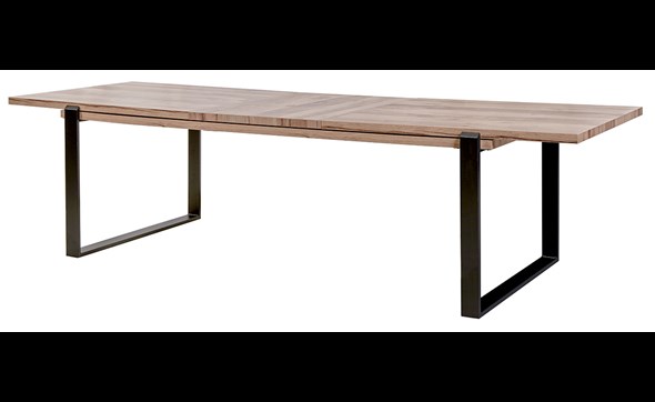 Table-extensible-T19UME-decor-chene-parquet-naturel-K630-pieds-U-noir-K028-184-234cm-Evan