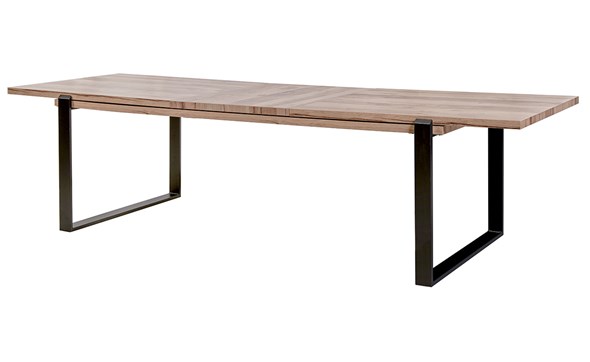 Table-extensible-T19UME-decor-chene-parquet-naturel-K630-pieds-U-noir-K028-184-234cm-Evan