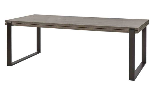 Table-extensible-T23UME-decor-bois-chene-millenium-brun-pieds-metal-noir-K028-K535-226cm-Meubar