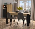 Table-extensible-Trust-4-pieds-decor-bois-brun-noir-chene-helvezia-160-200cm-Gautier