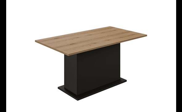 Table-extensible-Trust-decor-bois-brun-noir-chene-helvezia-J0J095-160-200cm-Gautier