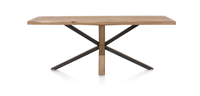 Table-pieds-X-Ovada-decor-chene-massif-placage-railway-brown-200cm-36478RWB-front-Habufa