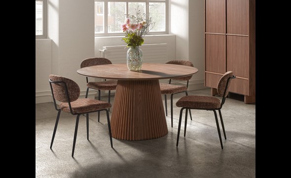 Table-ronde-Aiku-140cm-decor-walnut-De-Eiken-Zetel