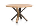 Table-ronde-pieds-X-Ovada-decor-chene-massif-placage-railway-brown-130cm-36481RWB-Habufa