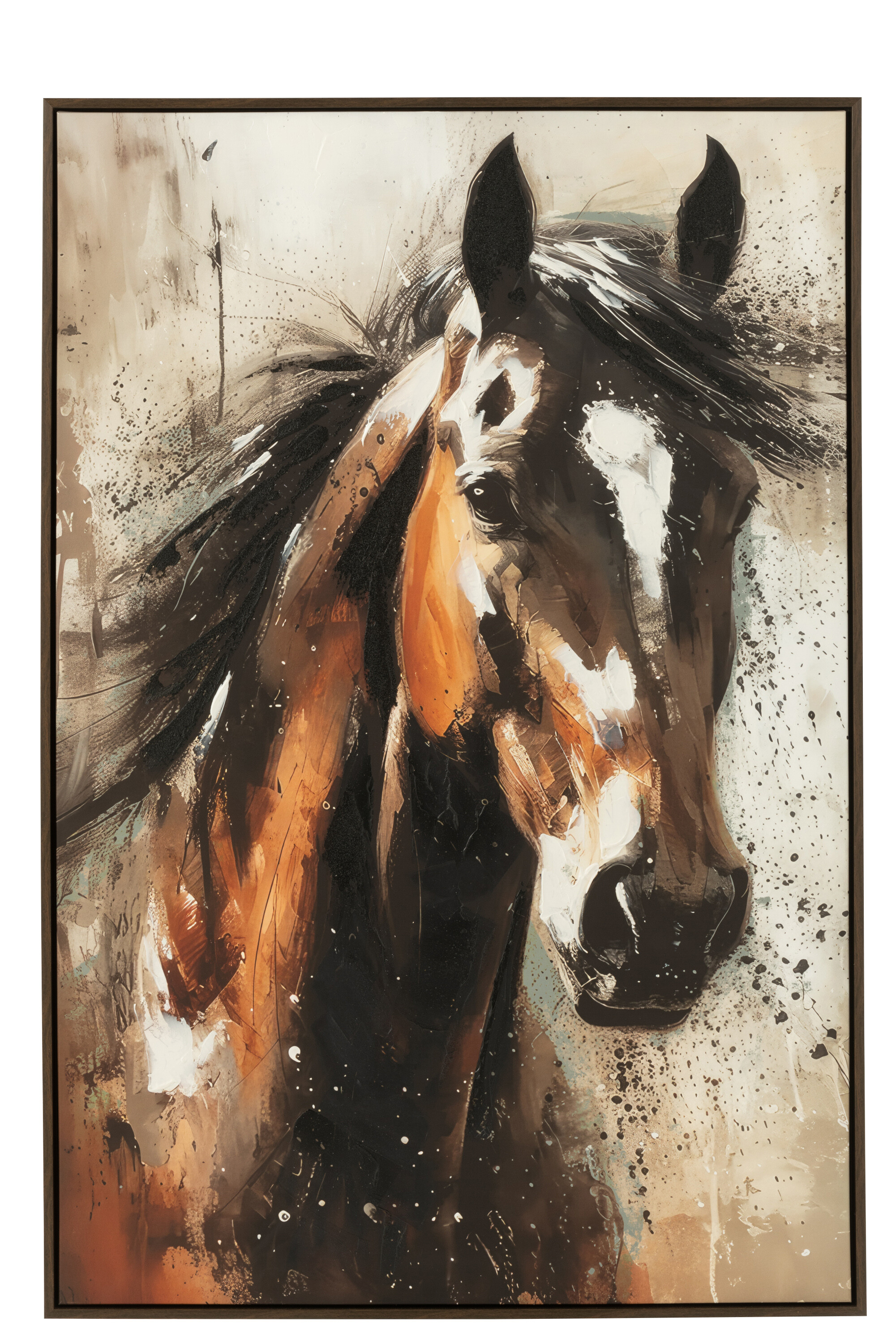 Tableau-Cheval-toile-multicolore-57375-Jolipa