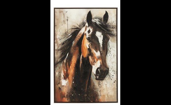 Tableau-Cheval-toile-multicolore-57375-Jolipa