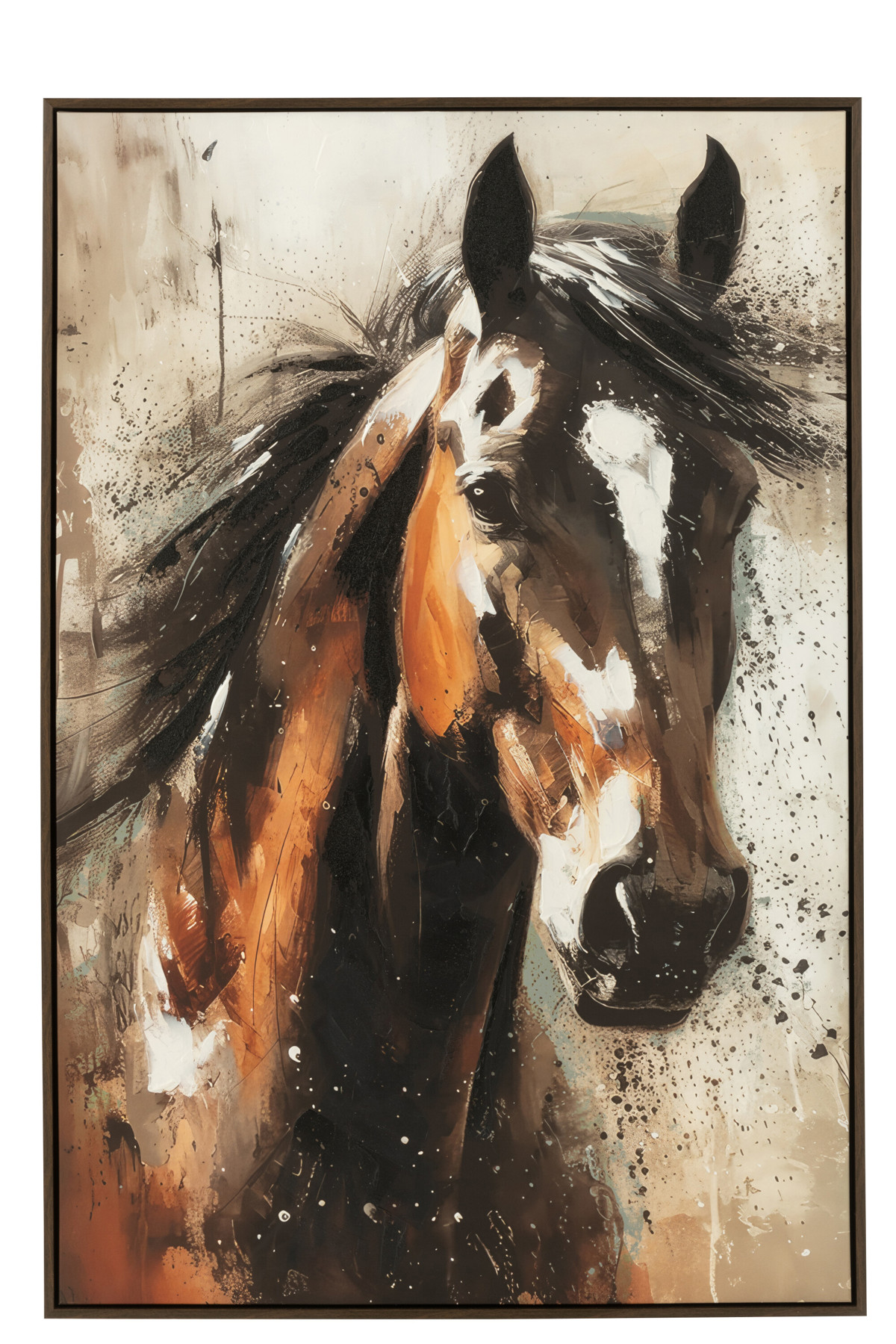 Tableau-Cheval-toile-multicolore-57375-Jolipa