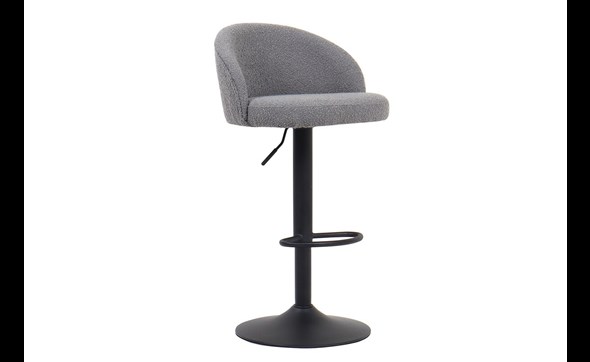 Tabouret-Arda-boucle-gris-clair-pieds-metal-Rousseau