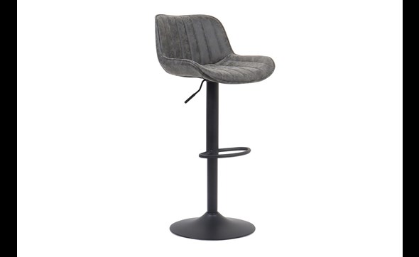 Tabouret-Fenna-PU-gris-pieds-metal-Rousseau