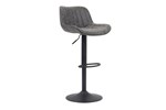 Tabouret-Fenna-PU-gris-pieds-metal-Rousseau