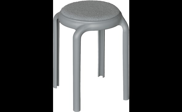 Tabouret-Nicole-C-1676-polypropylene-Tissu-Gris-Comodi-Living