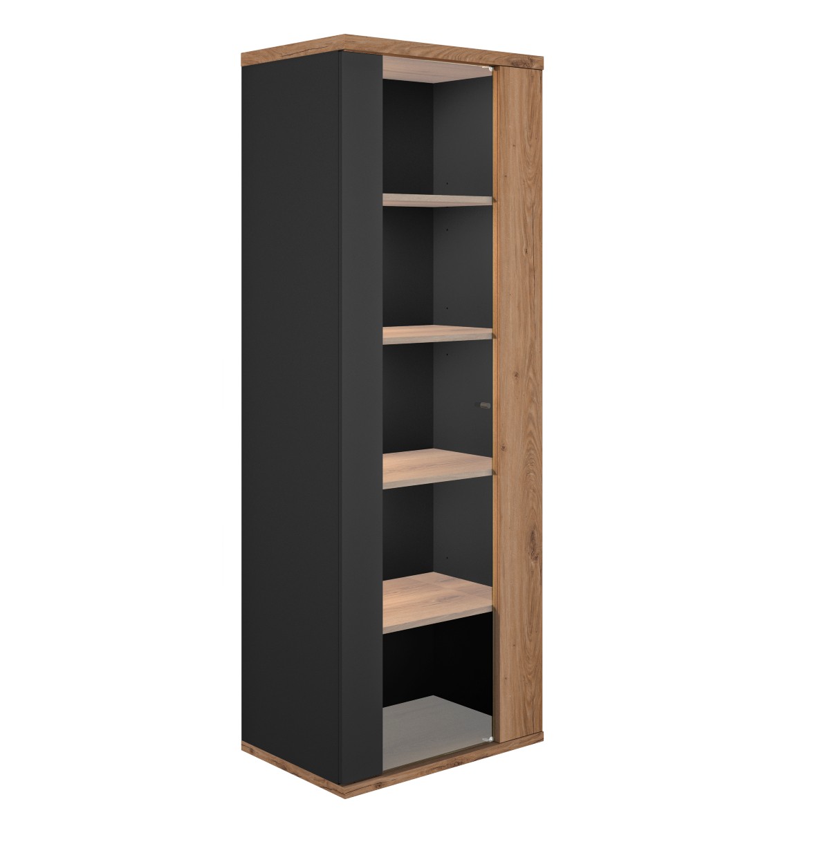 Vitrine-1-Porte-Otello-1J3D170-Noir-01-Gautier