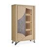 Vitrine-2 portes-Riviera-191501-chene brosse-ceramique brun-01-Girardeau