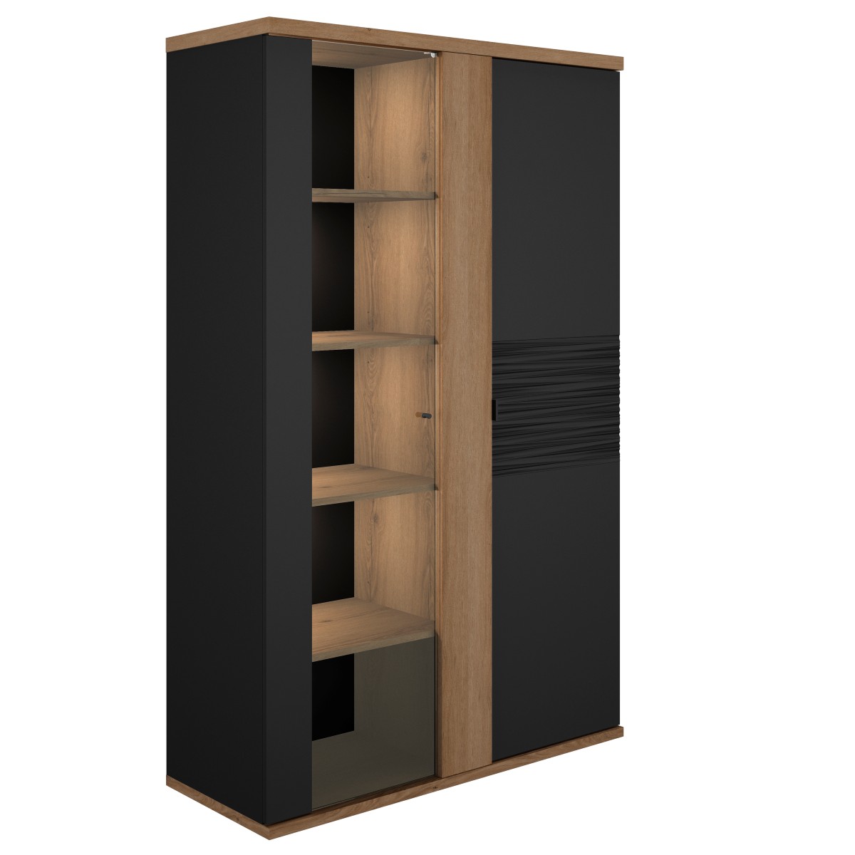 Vitrine-2-Portes-Otello-1J3D250-Noir-01-Gautier