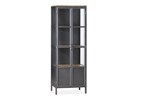 Vitrine-2-portes-Maya-metal-fer-manguier-67cm-Maxfurn