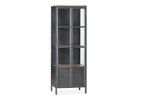 Vitrine-2-portes-Maya-metal-fer-manguier-67cm-Maxfurn