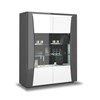 Vitrine-2-portes-Tiago-laque-brillant-blanc-gris-19SA4020-130cm-side-deco-Sciae