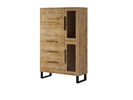 Vitrine-3-portes-3-tiroirs-Halle-12-decor-chene-wotan-120cm-Helvetia