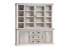 Vitrine-4-portes-3-tiroirs-Vernon-lamulux-silver-alaska-200cm-Maxfurn
