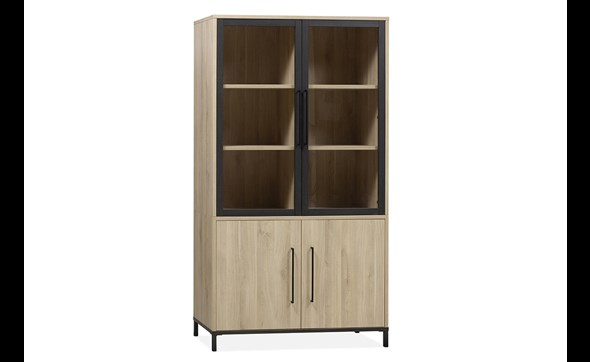 Vitrine-4-portes-Bridge-decor-fresh-oak-old-piano-113cm-Maxfurn