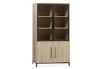 Vitrine-4-portes-Bridge-decor-fresh-oak-old-piano-113cm-Maxfurn
