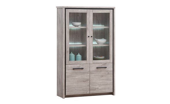 Vitrine-4-portes-Elias-bois-chene-gris-115cm-Oosterlynck
