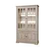 Vitrine-4-portes-Kent-decor-bois-chene-millenium-gris-clair-K540-V6-126cm-Meubar