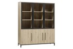 Vitrine-6-portes-Bridge-decor-fresh-oak-old-piano-166cm-Maxfurn