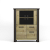 Vitrine-Baxter-decor-bois-chene-brun-119cm-N°40-front-Sciae