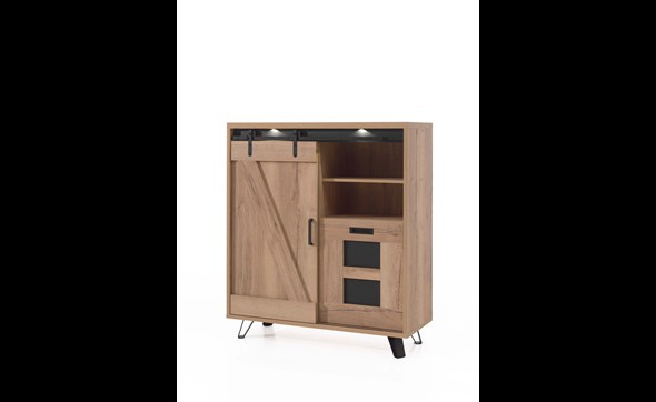 Vitrine-Cuedo-melamine-chene-halifax-nature-128cm-Comodi-living