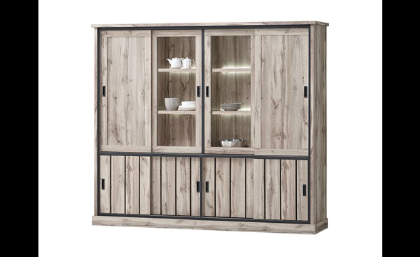 Vitrine-Elena-8portes-canada-oak-Oosterlynck-01