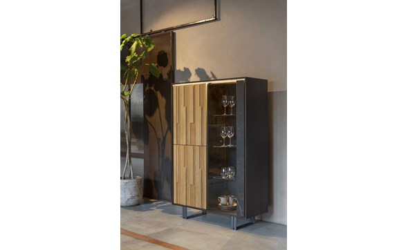 Vitrine-Everest-chene-fumé-chene-dore-ceramique-keyla-fer-gris-graphite-ambi-Zagas