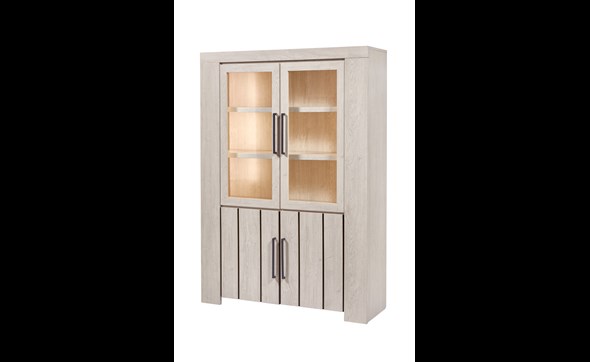 Vitrine-Gilles-decor-white-eik-137cm-Bauwens-GBO
