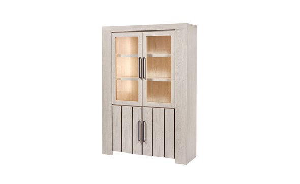 Vitrine-Gilles-decor-white-eik-137cm-Bauwens-GBO