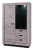 Vitrine-Marseille-chene-wellington-metal-noir-120cm-Divaco