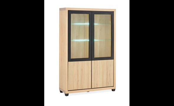 Vitrine-Nice-melamine-chene-wellington+noir-01-Alcos