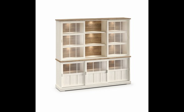 Vitrine-Patio-DR1GL+WV6-bois-lariks-old-teak-K468-Evan