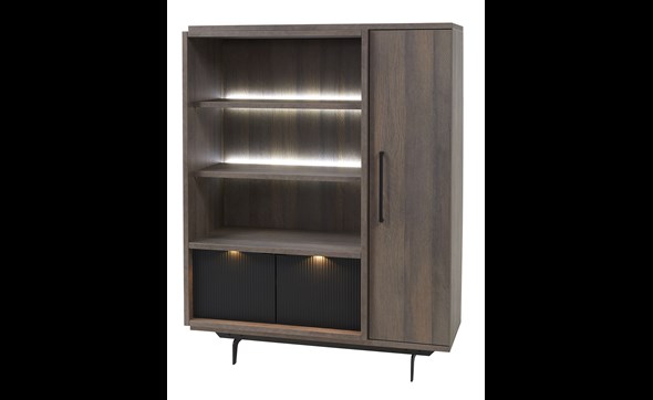 Vitrine-Trentino-131cm-V6-golden-oak-matt-black-Meubar
