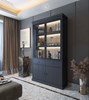 Vitrine-Valencia-melamine-black-oak-124cm-Dullaert