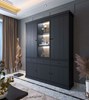Vitrine-Valencia-melamine-black-oak-181cm-1-porte-vitree-Dullaert