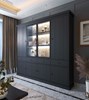 Vitrine-Valencia-melamine-black-oak-239cm-Dullaert