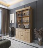 Vitrine-Valencia-melamine-smoked-oak-124cm-sans-led-Dullart