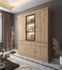 Vitrine-Valencia-melamine-smoked-oak-181cm-1-porte-vitree-Dullaert