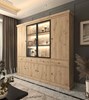 Vitrine-Valencia-melamine-smoked-oak-239cm-Dullaert